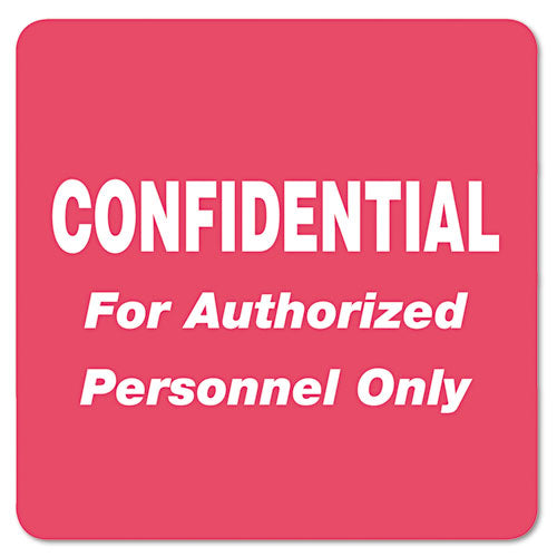 Tabbies® wholesale. Hipaa Labels, Confidential For Authorized Personnel Only, 2 X 2, Red, 500-roll. HSD Wholesale: Janitorial Supplies, Breakroom Supplies, Office Supplies.