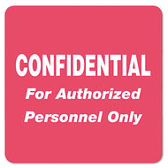 Tabbies® wholesale. Hipaa Labels, Confidential For Authorized Personnel Only, 2 X 2, Red, 500-roll. HSD Wholesale: Janitorial Supplies, Breakroom Supplies, Office Supplies.