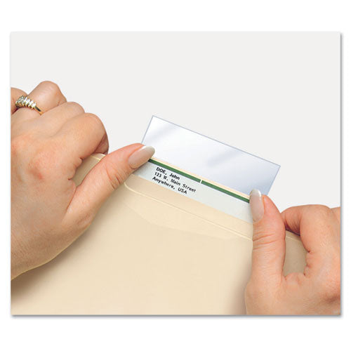 Tabbies® wholesale. Self-adhesive Label-file Folder Protector, Top Tab, 3 1-2 X 2, Clear, 500-box. HSD Wholesale: Janitorial Supplies, Breakroom Supplies, Office Supplies.