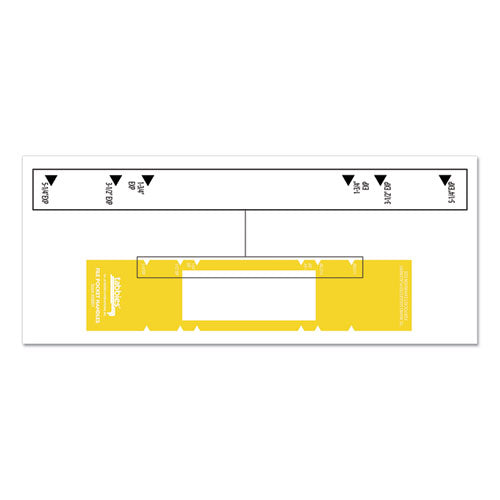 Tabbies® wholesale. File Pocket Handles, 9.63 X 2, Yellow-white, 4-sheet, 12 Sheets-pack. HSD Wholesale: Janitorial Supplies, Breakroom Supplies, Office Supplies.