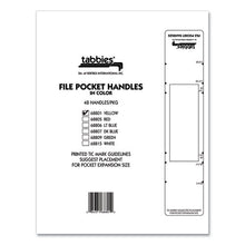 Load image into Gallery viewer, Tabbies® wholesale. File Pocket Handles, 9.63 X 2, Yellow-white, 4-sheet, 12 Sheets-pack. HSD Wholesale: Janitorial Supplies, Breakroom Supplies, Office Supplies.