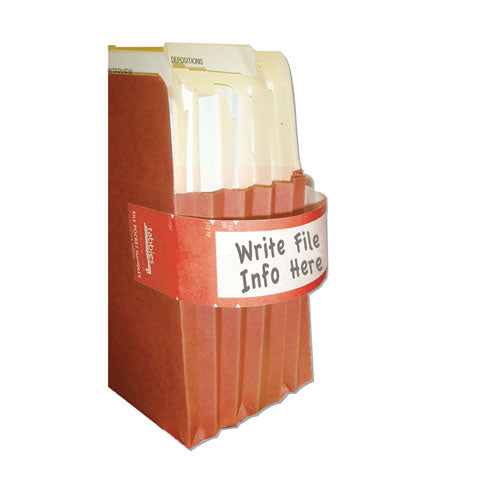 Tabbies® wholesale. File Pocket Handles, 9.63 X 2, Red-white, 4-sheet, 12 Sheets-pack. HSD Wholesale: Janitorial Supplies, Breakroom Supplies, Office Supplies.