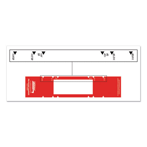 Tabbies® wholesale. File Pocket Handles, 9.63 X 2, Red-white, 4-sheet, 12 Sheets-pack. HSD Wholesale: Janitorial Supplies, Breakroom Supplies, Office Supplies.