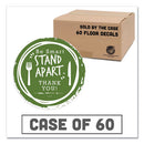 Tabbies® wholesale. Besafe Messaging Floor Decals, Be Smart Stand Apart; Knife-fork; Thank You, 12" Dia., Green-white, 60-carton. HSD Wholesale: Janitorial Supplies, Breakroom Supplies, Office Supplies.
