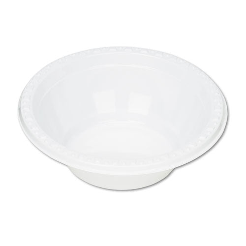 Tablemate® wholesale. Plastic Dinnerware, Bowls, 5oz, White, 125-pack. HSD Wholesale: Janitorial Supplies, Breakroom Supplies, Office Supplies.