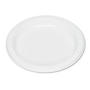 Tablemate® wholesale. Plastic Dinnerware, Plates, 7" Dia, White, 125-pack. HSD Wholesale: Janitorial Supplies, Breakroom Supplies, Office Supplies.