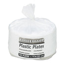 Tablemate® wholesale. Plastic Dinnerware, Plates, 9" Dia, White, 125-pack. HSD Wholesale: Janitorial Supplies, Breakroom Supplies, Office Supplies.