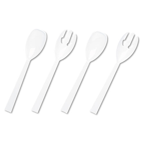 Tablemate® wholesale. Table Set Plastic Serving Forks And Spoons, White, 24 Forks, 24 Spoons Per Pack. HSD Wholesale: Janitorial Supplies, Breakroom Supplies, Office Supplies.