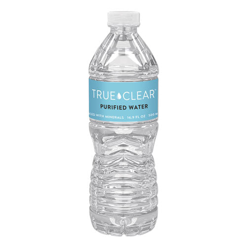 True Clear® wholesale. Purified Bottled Water, 16.9 Oz Bottle, 24 Bottles-carton. HSD Wholesale: Janitorial Supplies, Breakroom Supplies, Office Supplies.