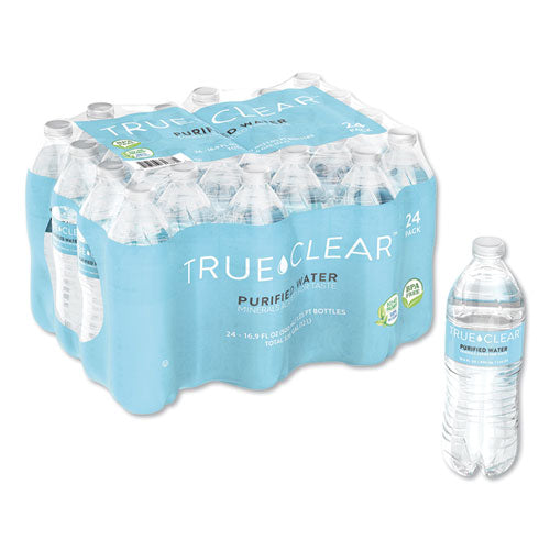 True Clear® wholesale. Purified Bottled Water, 16.9 Oz Bottle, 24 Bottles-carton. HSD Wholesale: Janitorial Supplies, Breakroom Supplies, Office Supplies.