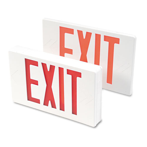 Tatco wholesale. Led Exit Sign, Polycarbonate, 12 1-4" X 2 1-2" X 8 3-4", White. HSD Wholesale: Janitorial Supplies, Breakroom Supplies, Office Supplies.