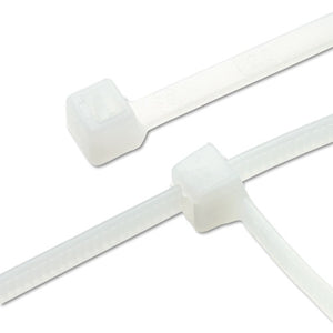 Tatco wholesale. Nylon Cable Ties, 11 X 0.19, 50 Lb, Natural, 500-pack. HSD Wholesale: Janitorial Supplies, Breakroom Supplies, Office Supplies.