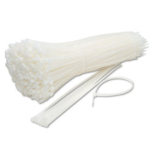 Load image into Gallery viewer, Tatco wholesale. Nylon Cable Ties, 11 X 0.19, 50 Lb, Natural, 500-pack. HSD Wholesale: Janitorial Supplies, Breakroom Supplies, Office Supplies.