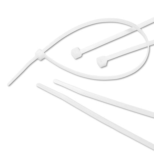 Tatco wholesale. Nylon Cable Ties, 11 X 0.19, 50 Lb, Natural, 500-pack. HSD Wholesale: Janitorial Supplies, Breakroom Supplies, Office Supplies.