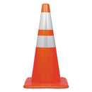 Tatco wholesale. Traffic Cone, 28h X 14w X 14d, Orange-silver. HSD Wholesale: Janitorial Supplies, Breakroom Supplies, Office Supplies.