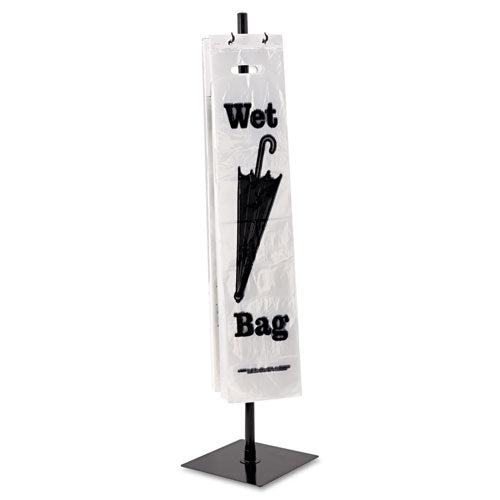 Tatco wholesale. Wet Umbrella Bag Stand, Powder Coated Steel, 10w X 10d X 40h, Black. HSD Wholesale: Janitorial Supplies, Breakroom Supplies, Office Supplies.