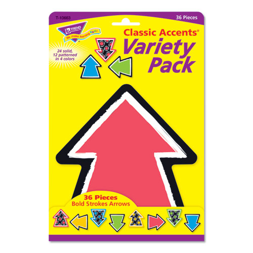 TREND® wholesale. TREND® Bold Strokes Classic Accents Variety Pack, 36 Assorted Arrows, 6" X 7.88". HSD Wholesale: Janitorial Supplies, Breakroom Supplies, Office Supplies.