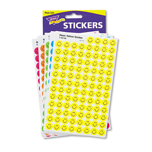 TREND® wholesale. TREND® Superspots And Supershapes Sticker Variety Packs, Neon Smiles, 2,500-pack. HSD Wholesale: Janitorial Supplies, Breakroom Supplies, Office Supplies.