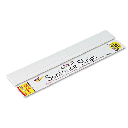 TREND® wholesale. TREND® Wipe-off Sentence Strips, 24 X 3, White, 30-pack. HSD Wholesale: Janitorial Supplies, Breakroom Supplies, Office Supplies.