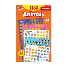 Load image into Gallery viewer, TREND® wholesale. TREND® Superspots And Supershapes Sticker Packs, Animal Antics, Assorted, 2500 Stickers. HSD Wholesale: Janitorial Supplies, Breakroom Supplies, Office Supplies.