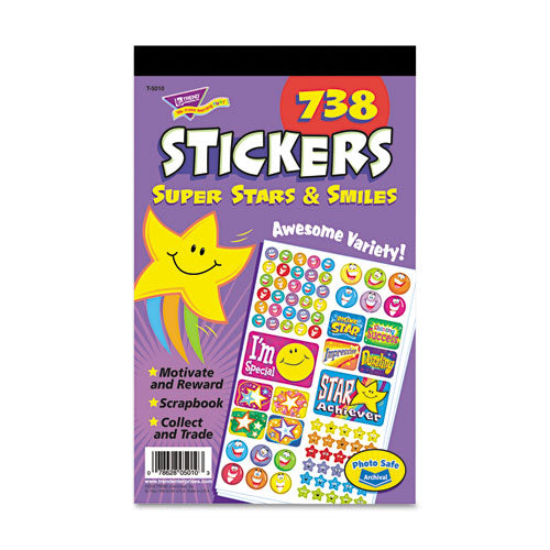 TREND® wholesale. TREND® Sticker Assortment Pack, Super Stars And Smiles, 738 Stickers-pad. HSD Wholesale: Janitorial Supplies, Breakroom Supplies, Office Supplies.