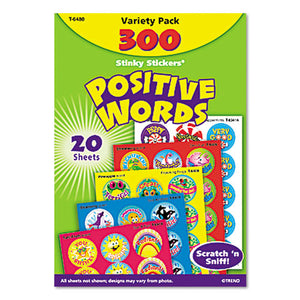 TREND® wholesale. TREND® Stinky Stickers Variety Pack, Positive Words, 300-pack. HSD Wholesale: Janitorial Supplies, Breakroom Supplies, Office Supplies.