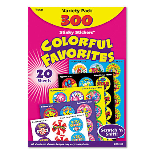 TREND® wholesale. TREND® Stinky Stickers Variety Pack, Colorful Favorites, 300-pack. HSD Wholesale: Janitorial Supplies, Breakroom Supplies, Office Supplies.