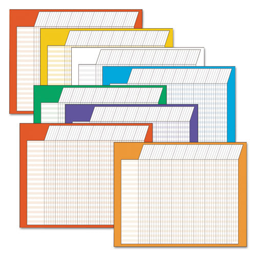 TREND® wholesale. TREND® Horizontal Incentive Chart Pack, 28w X 22h, Assorted Colors, 8-pack. HSD Wholesale: Janitorial Supplies, Breakroom Supplies, Office Supplies.