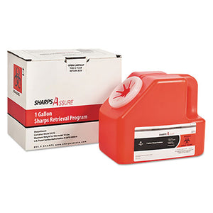 TrustMedical wholesale. Sharps Retrieval Program Containers, 1 Gal, Cardboard-plastic, Red. HSD Wholesale: Janitorial Supplies, Breakroom Supplies, Office Supplies.