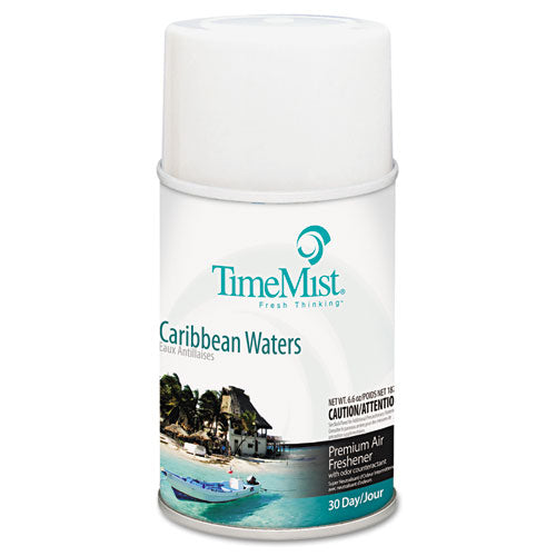 TimeMist® wholesale. Premium Metered Air Freshener Refill, Caribbean Waters, 6.6 Oz Aerosol. HSD Wholesale: Janitorial Supplies, Breakroom Supplies, Office Supplies.
