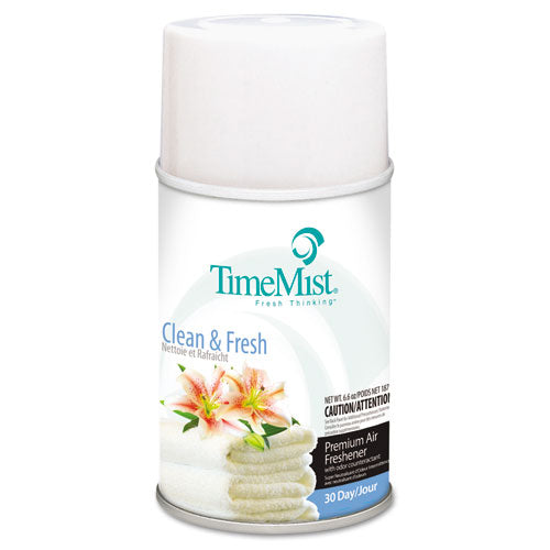 TimeMist® wholesale. Premium Metered Air Freshener Refill, Clean N Fresh, 6.6 Oz Aerosol. HSD Wholesale: Janitorial Supplies, Breakroom Supplies, Office Supplies.