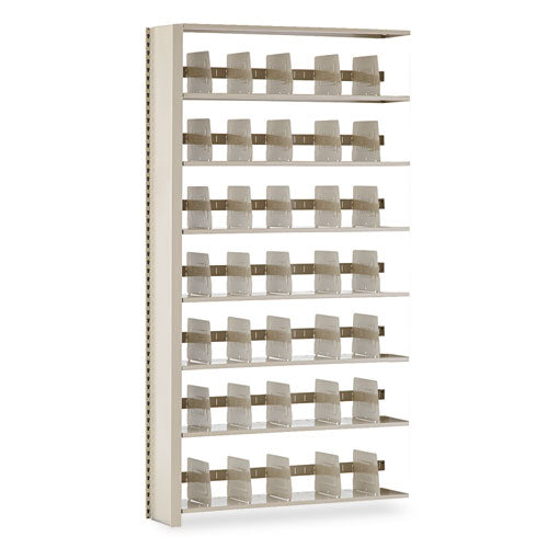 Tennsco wholesale. Snap-together Seven-shelf Closed Add-on Unit, Steel, 48w X 12d X 88h, Sand. HSD Wholesale: Janitorial Supplies, Breakroom Supplies, Office Supplies.
