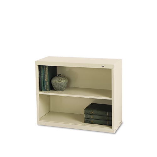 Tennsco wholesale. Metal Bookcase, Two-shelf, 34-1-2w X 13-1-2d X 28h, Putty. HSD Wholesale: Janitorial Supplies, Breakroom Supplies, Office Supplies.