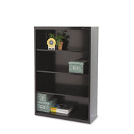 Tennsco wholesale. Metal Bookcase, Four-shelf, 34-1-2w X 13-1-2d X 52-1-2h, Black. HSD Wholesale: Janitorial Supplies, Breakroom Supplies, Office Supplies.