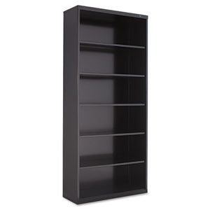 Tennsco wholesale. Metal Bookcase, Six-shelf, 34-1-2w X 13-1-2d X 78h, Black. HSD Wholesale: Janitorial Supplies, Breakroom Supplies, Office Supplies.