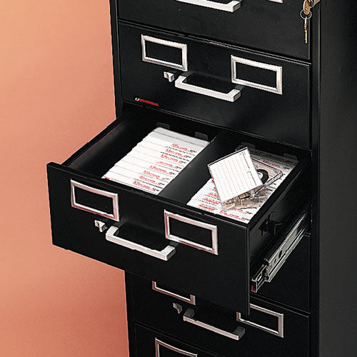 Tennsco wholesale. Eight-drawer File Cabinet For 3 X 5 And 4 X 6 Cards, 15w X 28.5d X 52h, Black. HSD Wholesale: Janitorial Supplies, Breakroom Supplies, Office Supplies.