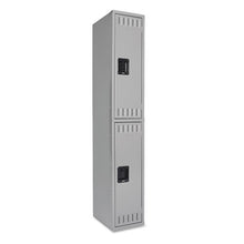 Load image into Gallery viewer, Tennsco wholesale. Double Tier Locker, Single Stack, 12w X 18d X 72h, Medium Gray. HSD Wholesale: Janitorial Supplies, Breakroom Supplies, Office Supplies.