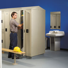 Load image into Gallery viewer, Tennsco wholesale. Double Tier Locker, Single Stack, 12w X 18d X 72h, Medium Gray. HSD Wholesale: Janitorial Supplies, Breakroom Supplies, Office Supplies.