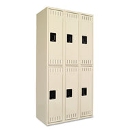 Tennsco wholesale. Double Tier Locker, Triple Stack, 36w X 18d X 72h, Sand. HSD Wholesale: Janitorial Supplies, Breakroom Supplies, Office Supplies.