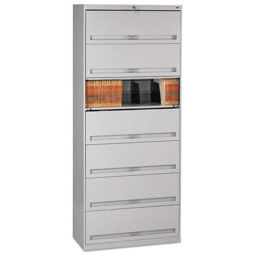 Tennsco wholesale. Closed Fixed Seven-shelf Lateral File, 36w X 16.5d X 87h, Light Gray. HSD Wholesale: Janitorial Supplies, Breakroom Supplies, Office Supplies.