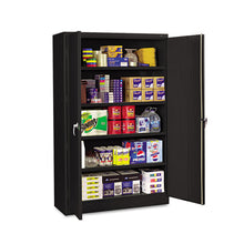 Load image into Gallery viewer, Tennsco wholesale. Assembled Jumbo Steel Storage Cabinet, 48w X 18d X 78h, Black. HSD Wholesale: Janitorial Supplies, Breakroom Supplies, Office Supplies.