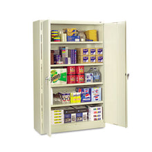 Load image into Gallery viewer, Tennsco wholesale. Assembled Jumbo Steel Storage Cabinet, 48w X 18d X 78h, Putty. HSD Wholesale: Janitorial Supplies, Breakroom Supplies, Office Supplies.