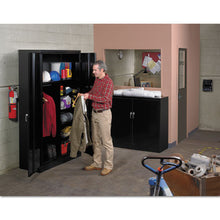 Load image into Gallery viewer, Tennsco wholesale. Assembled Jumbo Steel Storage Cabinet, 48w X 24d X 78h, Black. HSD Wholesale: Janitorial Supplies, Breakroom Supplies, Office Supplies.