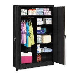 Tennsco wholesale. Jumbo Combination Steel Storage Cabinet, 48w X 24d X 78h, Black. HSD Wholesale: Janitorial Supplies, Breakroom Supplies, Office Supplies.