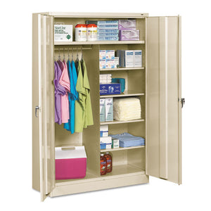 Tennsco wholesale. Jumbo Combination Steel Storage Cabinet, 48w X 24d X 78h, Putty. HSD Wholesale: Janitorial Supplies, Breakroom Supplies, Office Supplies.