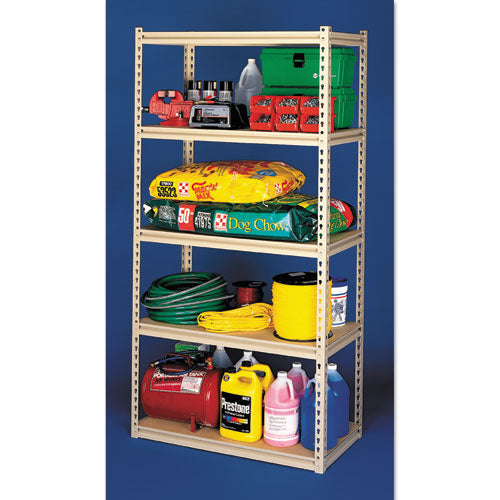 Tennsco wholesale. Stur-d-stor Shelving, Five-shelf, 36.5w X 18.5d X 72h, Sand. HSD Wholesale: Janitorial Supplies, Breakroom Supplies, Office Supplies.