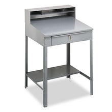 Load image into Gallery viewer, Tennsco wholesale. Open Steel Shop Desk, 34.5&quot; X 29&quot; X 53.75&quot;, Medium Gray. HSD Wholesale: Janitorial Supplies, Breakroom Supplies, Office Supplies.