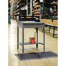 Load image into Gallery viewer, Tennsco wholesale. Open Steel Shop Desk, 34.5&quot; X 29&quot; X 53.75&quot;, Medium Gray. HSD Wholesale: Janitorial Supplies, Breakroom Supplies, Office Supplies.