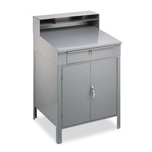 Load image into Gallery viewer, Tennsco wholesale. Steel Cabinet Shop Desk, 34.5&quot; X 29&quot; X 53&quot;, Medium Gray. HSD Wholesale: Janitorial Supplies, Breakroom Supplies, Office Supplies.