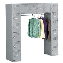 Load image into Gallery viewer, Tennsco wholesale. Sixteen Box Compartments And Coat Bar, 72w X 18d X 72h, Medium Gray. HSD Wholesale: Janitorial Supplies, Breakroom Supplies, Office Supplies.